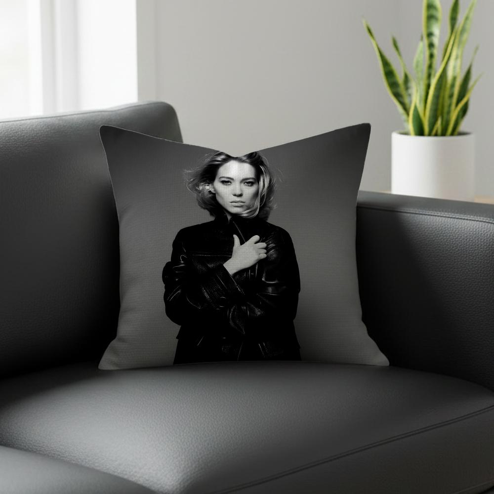L-Lea Seydoux Cushion Cover Natural Linen Pillowcase Set, All-In-One Decor For Sofa, Bedroom & Chair