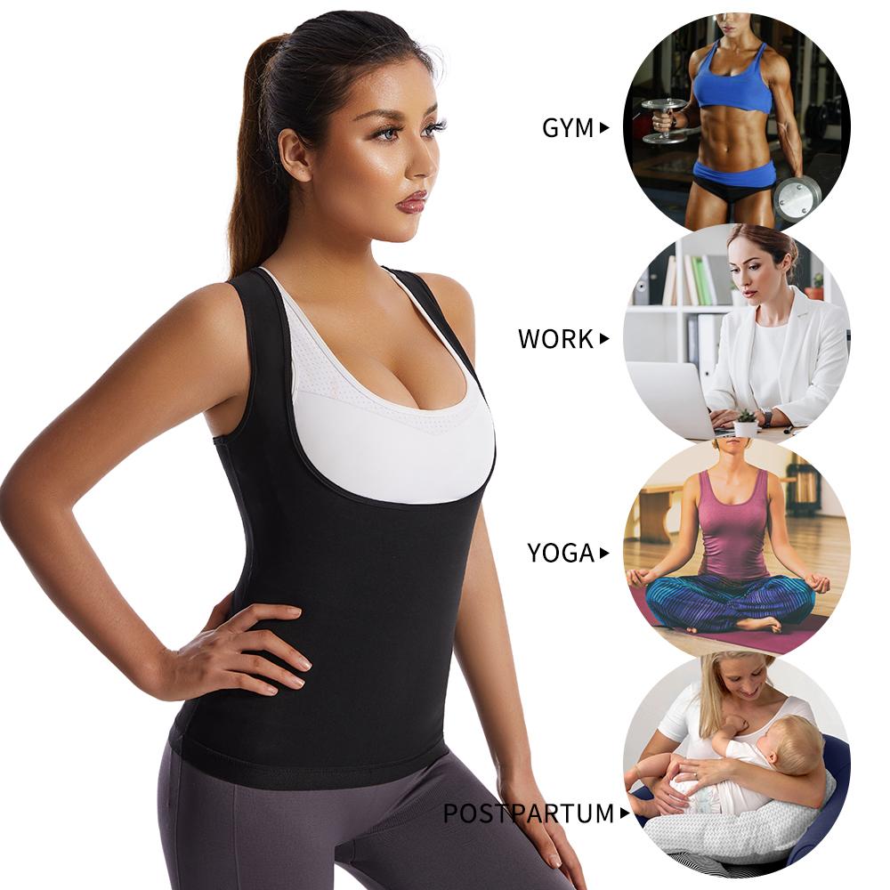 Женский спортивный жилет для пота, костюм для сауны, компрессионная рубашка для фитнеса, майка для тренировок, термоформирователь тела, корректирующее белье для похудения