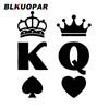 BLKUOPAR King And Queen Crown Car Stickers ATV Vinyl Creative Decal Waterproof Sunscreen Laptop Graphics Surfboard Car Lable