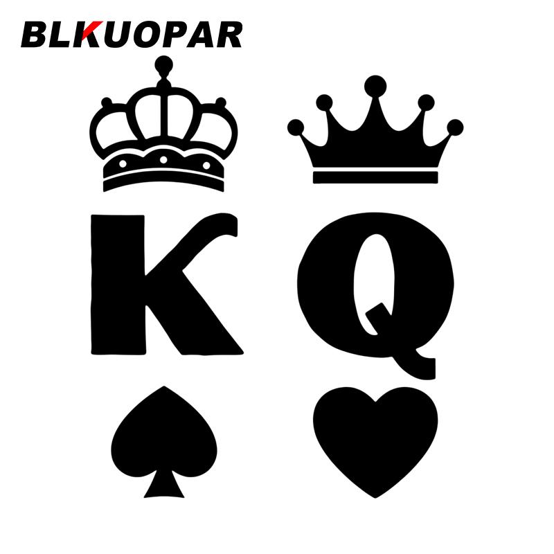BLKUOPAR King And Queen Crown Car Stickers ATV Vinyl Creative Decal Waterproof Sunscreen Laptop Graphics Surfboard Car Lable