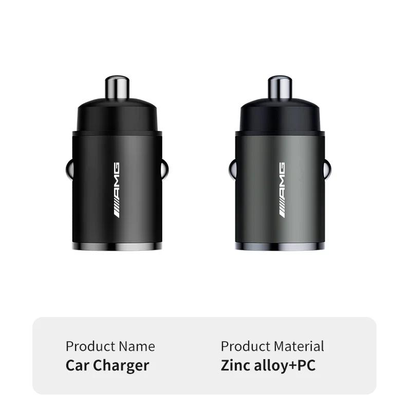 Автомобильное зарядное устройство GLC GLB 60 Вт USB Type C Быстрая зарядка телефона Аксессуары Для Mercedes Benz AMG W204 W205 W203 W212 W211 W213 W201 W21