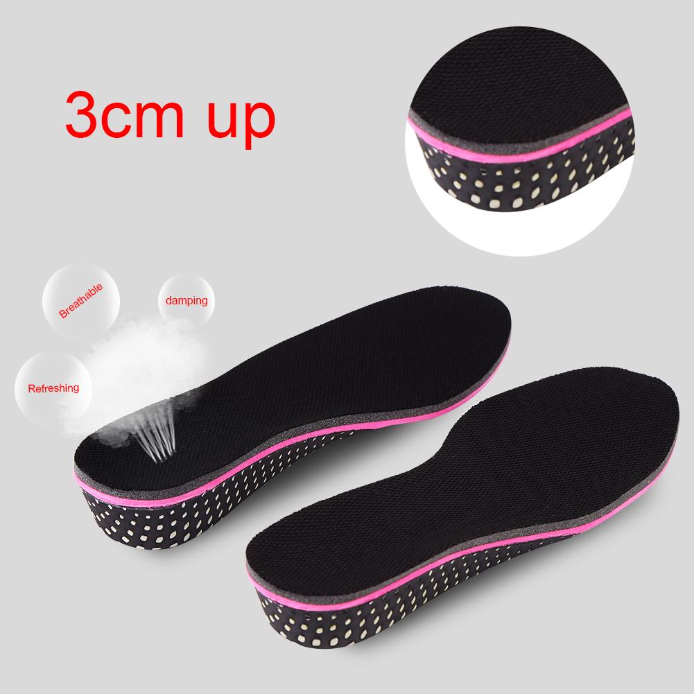 Invisible Height Increase Elevator Insoles Shock Absorbing EVA Heel Lift Insert Shoes Pad 3cm