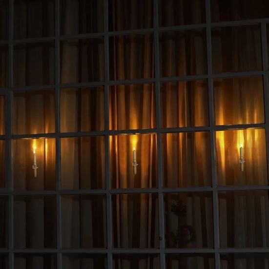 Беспламенные оконные свечи с датчиком от заката до рассвета, светодиодные конические свечи в виде римской колонны, на батарейках