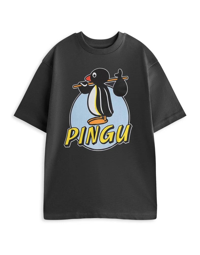 Pingu Short Sleeved TShirt Unisex Charcoal Official Merch