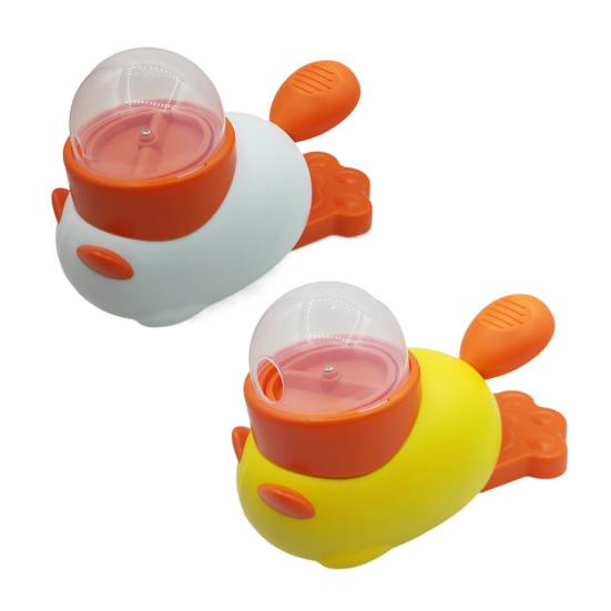 2-in-1 Interactive Dog Treat Dispensing Toy Duck/Cat Shaped Food Puzzle Slow Feeder Toy for Small Medium Dogs Promotes IQ Training