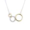 [N2882] - Silver Necklace 'Zen' Silver Gilded (rhodium) - 45x20 Mm