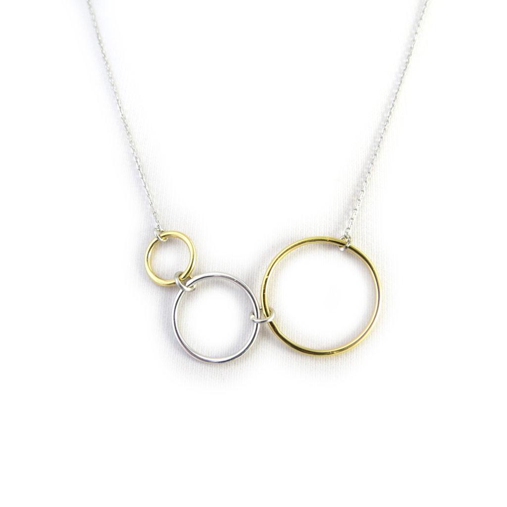 Les Trésors De Lily [N2882] - Silver Necklace 'Zen' Silver Gilded (rhodium) - 45x20 Mm