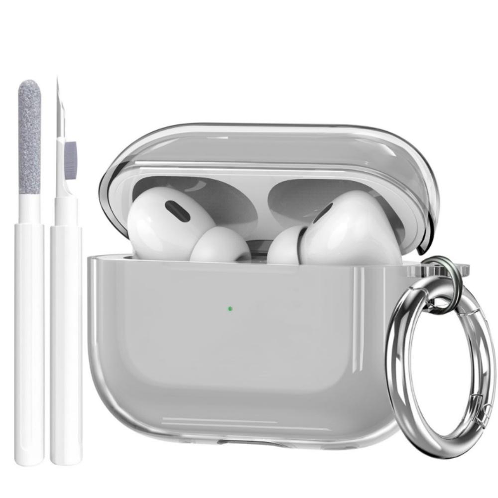 Новый прозрачный чехол для AirPods Pro 3, противоударный защитный чехол с брелоком и чистящей ручкой, чехол-накладка для AirPods Pro 3-го поколения