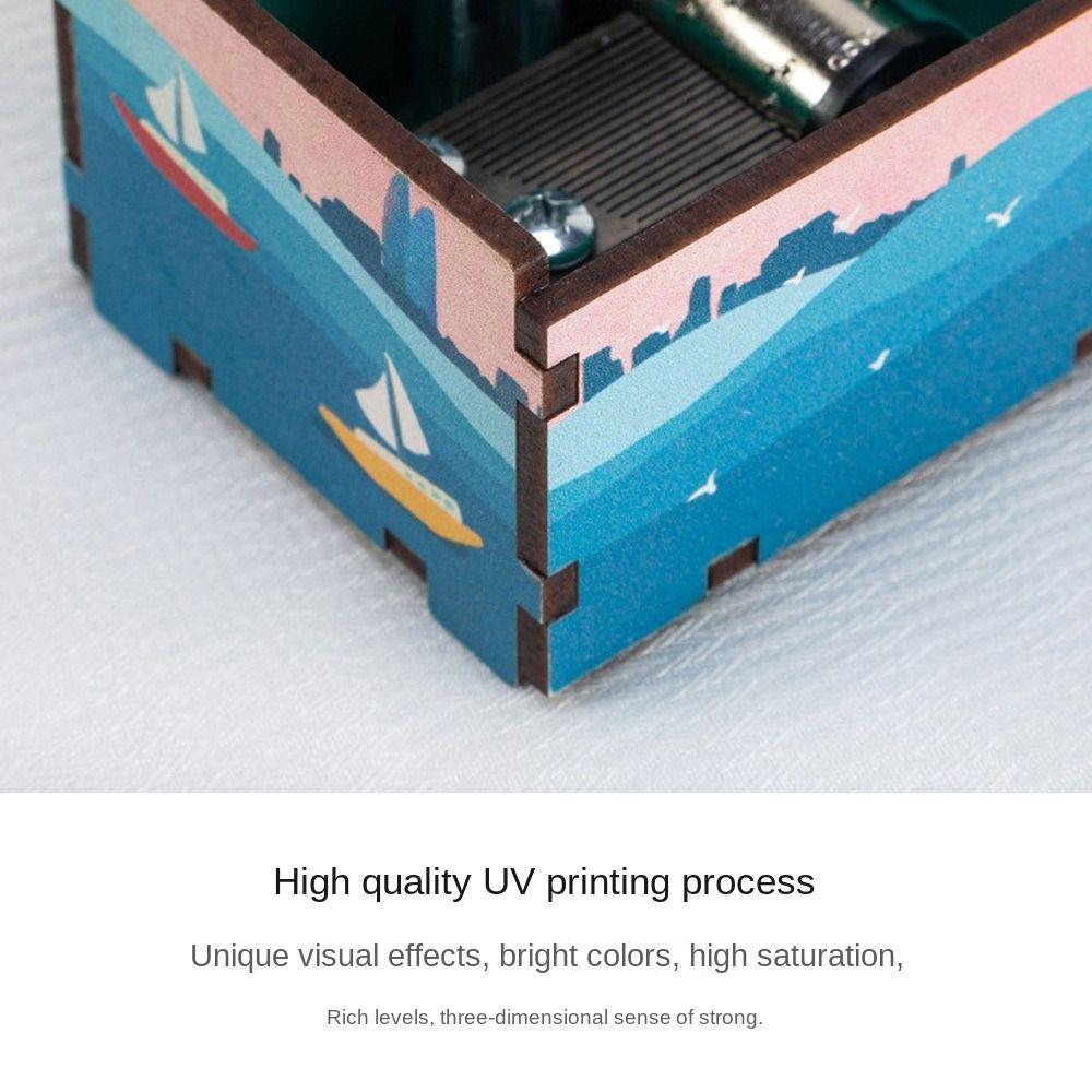 Настольное украшение Ручной завод Шкатулка Розовая Музыкальная шкатулка Украшение Музыкальная шкатулка Подарок на День святого Валентина