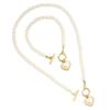 Exquisite Heart Pendant Jewelry Set Crystal Pearl Necklace Set Necklace Bracelet Set  Banquet