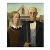 Vintage Portrait Poster American Gothic Art Print Canvas Painting Funny Design Wall Art Abstract Pictures for Gallery Home Decor