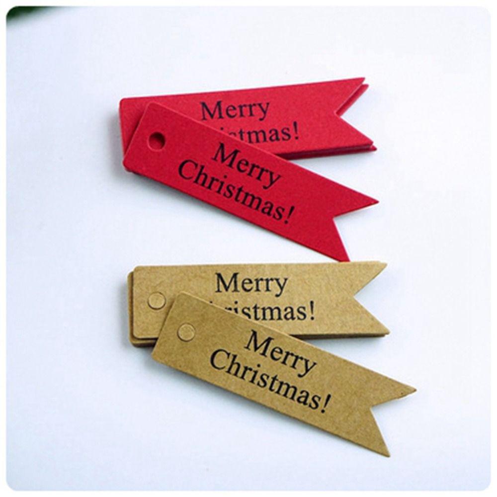 Rope Gift Wrapping Party Supplies Kraft Paper Tags Gifts Label Xmas Hanging Christmas Ornaments