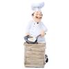 Craft Gift Fashion Chef Resin Decoration Lifelike with Smooth Lines for Restaurant Cafe7124V 01 Cooking Chef