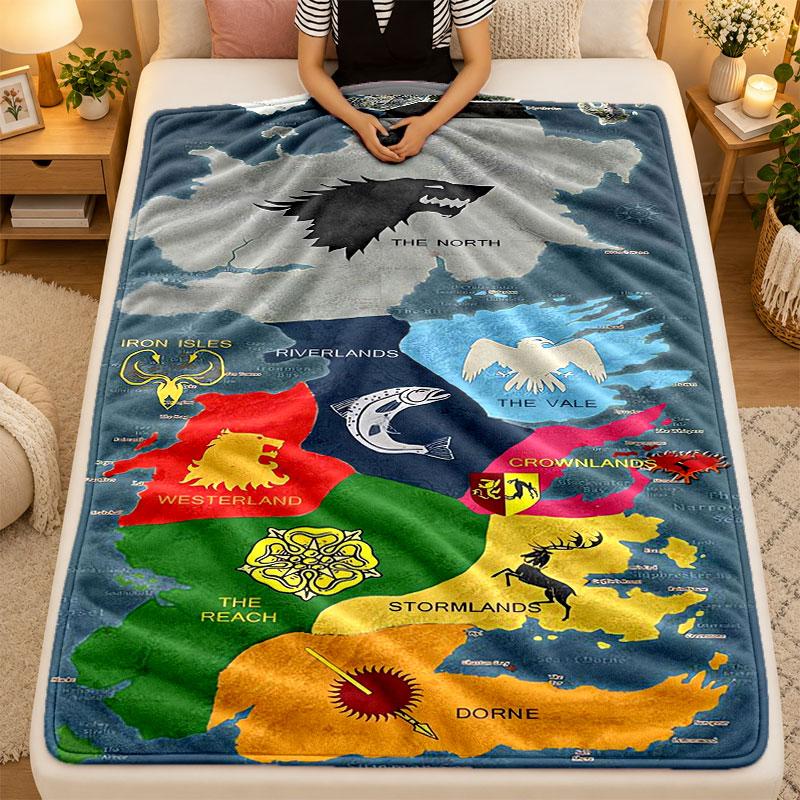 Flannel BlanketGame of Thrones Warm Soft Throw Blanket for Indoor Sofa Bed Living Room Use