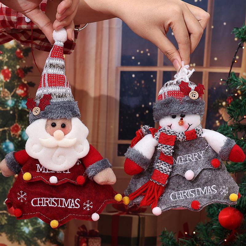 Рождественские подарочные сумки: Детский мультяшный декор в виде конфет и яблок в форме Санты и елки