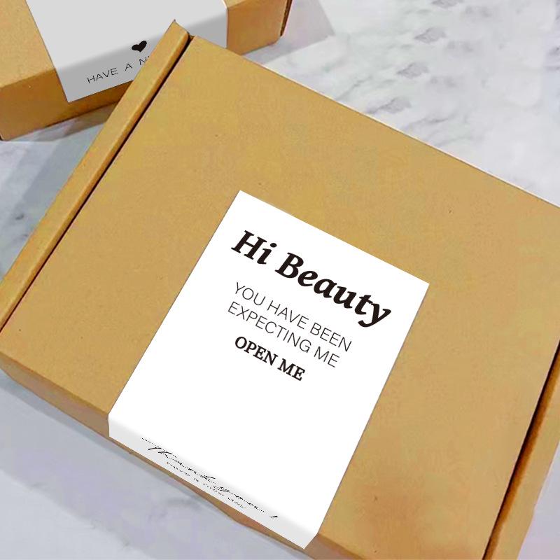 50-pack Airplane-Themed Thank You Box Sealing Stickers for Packaging and Decoration