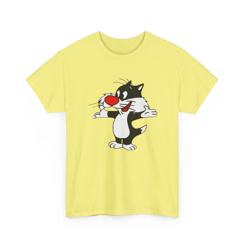 Футболка с принтом Сильвестра-младшего из Looney Tunes Классический мультяшный кот Коллекционная