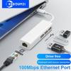 4 Ports USB C HUB USB Ethernet Adapter USB Type C To Rj45 Lan Ethernet Adapter 100Mbps Gigabit Network Card USB 2.0 Dock Station for PC Laptop