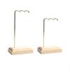 Jewelry Storage Stand Necklaces Earrings Holder Organizer Solid Wood Board Base Multipurpose+Jewelry