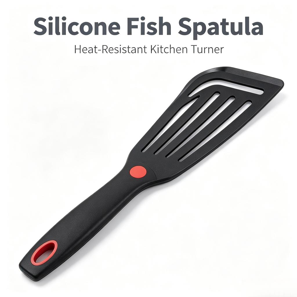 Heat Resistant Heat‑Proof Silicone Fish Spatula Non‑Stick Pan Special Steak Turner Food Grade Silicone Cooking Shovel