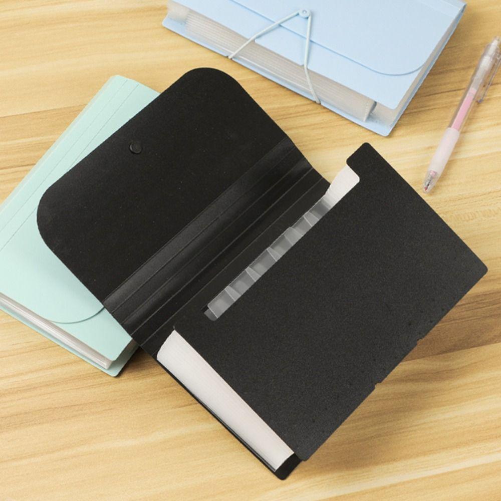 13-Layers A6 Bill Storage Booklet Strap Design Receipt Collection Book Receipt Collection