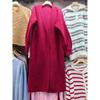 Autumn and Winter Women's Cardigan Sweater Jumper Long Jumper Jacket Lazy Wind Big Yards Thick Knitted Cardigan