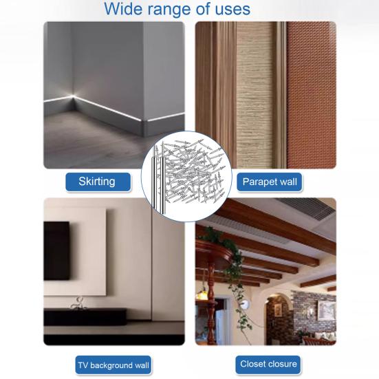 100 шт./кор. Двойная головка, гвоздь для плинтусов, бесшовный гвоздь с гильзой, инструмент для плинтуса из цельного дерева, двухсторонний гвоздь, невидимый винт безопасности