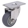 3 Inch Caster 304 Stainless Steel Plate TPR Wheel Quiet Rotating Universal Caster for Cart
