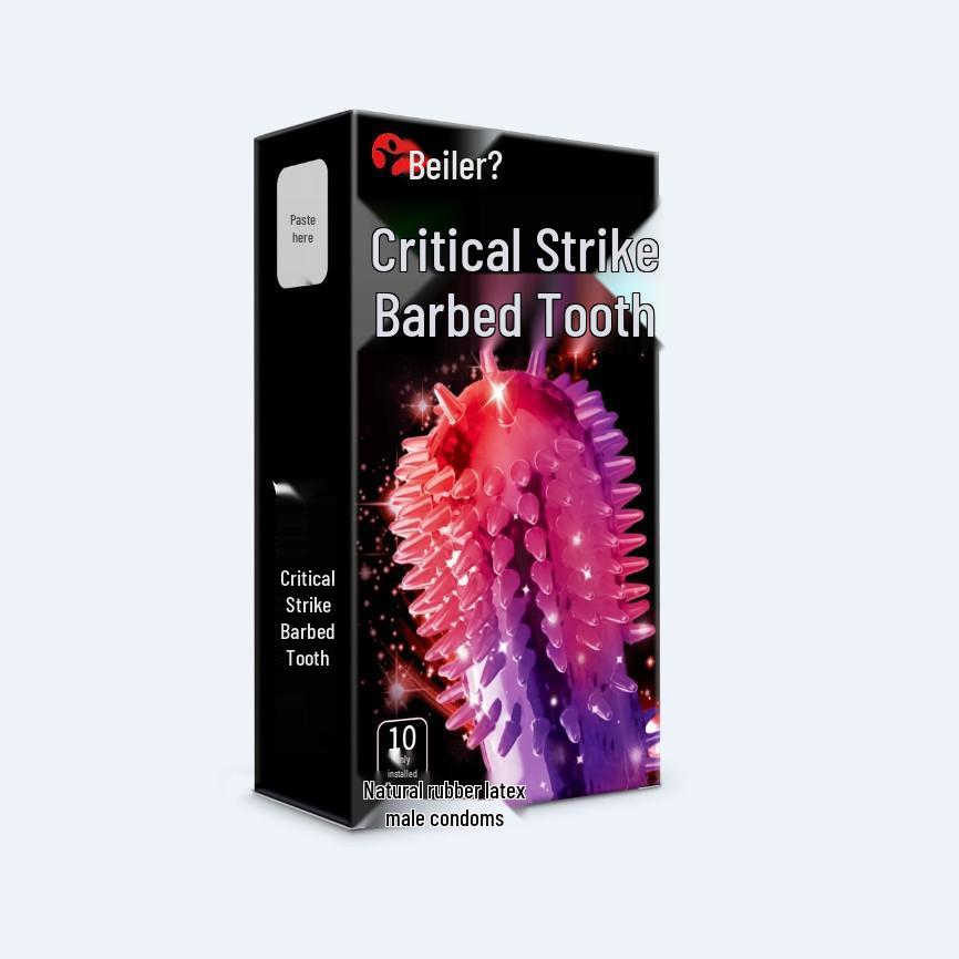 Шипастые презервативы Bailile Wolf Tooth - Крупные частицы, упаковка 3 или 10 шт., Эротическое изделие для взрослых