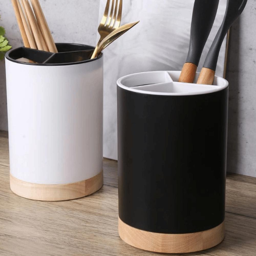 Detachable Design Cutlery Drainer Three Compartments Kitchen Tools Storage Rack Utensil Storage