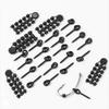 70Pcs/Set Carp Fishing Accessories Set with Storage Box Portable Round Oval Ring Screws Swivels Black Blocking Beans Carp Fishing Gear Equipment Kit