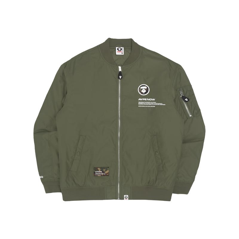 Aape By *A Bathing APE® Logo patch Bomber jacket AAPJKM7527XXJ