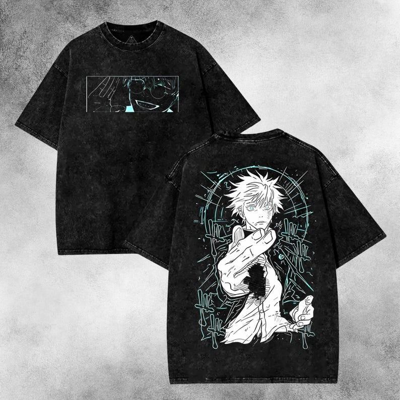 Anime Vintage Special Washed T-shirt, Graphic Anime Tee ,Gojo Satoru Shirt – Ani