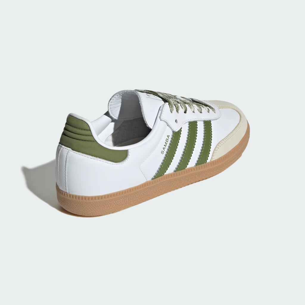 JS1352 adidas Originals Samba OG Обувь Белый Технический Оливковый Резина (Мужской)