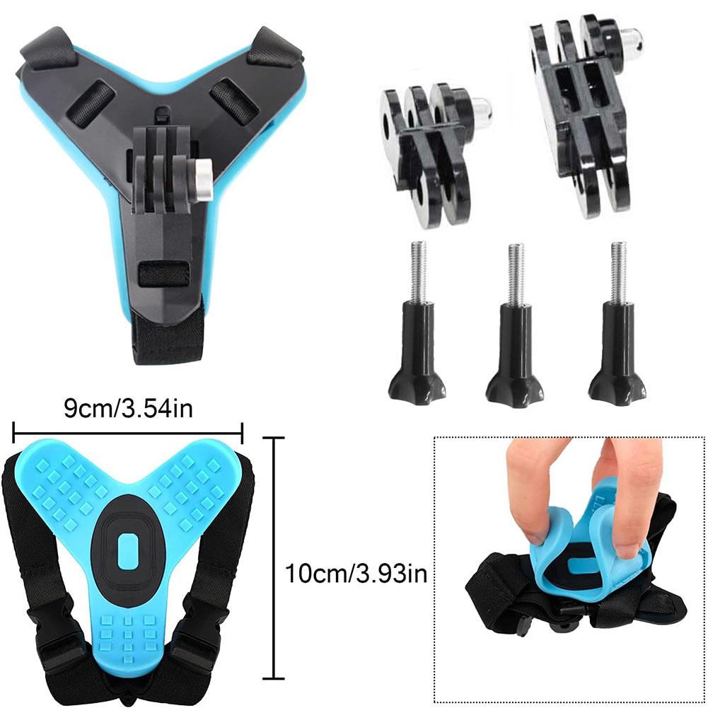 Motorcycle Helmet Chin Strap Mount For GoPro Hero 12 11 10 9 Yi  SJCAM SJ4000 AIR DJI Osmo EKEN AKASO Action Camera Accessories