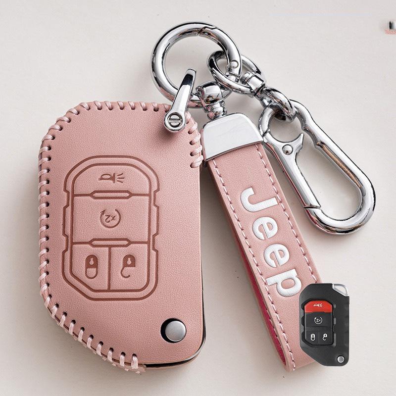 For Jeep Gladiator JT Sahara JLU Wrangler JL Rubicon 2018 2019 3/4 Button Car Remote Key Case Cap Cover Shell Accessories