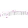 Fence Panel Set 10 pcs WPC and Aluminum Gray