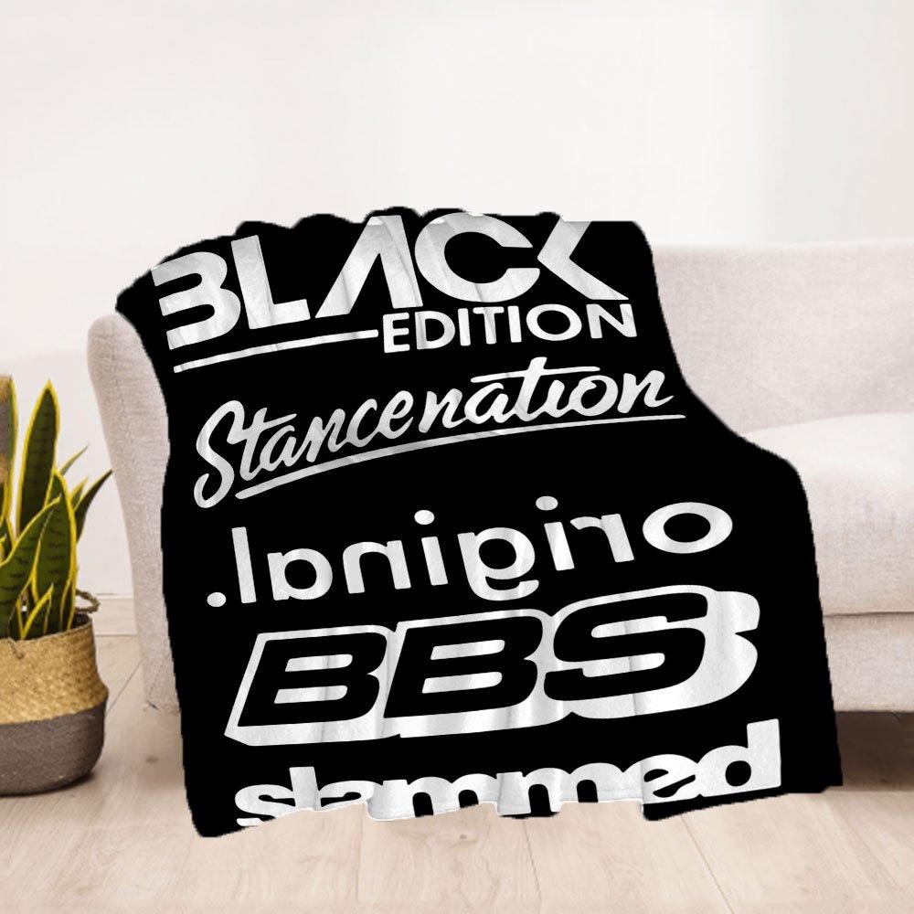 Black Edition Stance BBS Slammed Decal SetBlanket Flannel Throw Blanket for Sofa, Bed, Travel, Camping, Office, Couch, Chair, And Bed Gift f