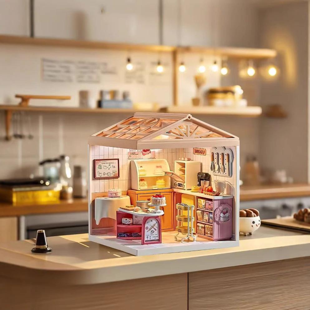 Дневник маленького города DIY Кукольный домик Серия Мяо Мяо 3D Сборные Строительные блоки Игрушки