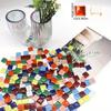 100/300/500pcs Mixed Color Mosaic Tiles, Square Crystal Glass Mosaic, Are Colored Glass Art, Handmade Crafts, and Home Decoration