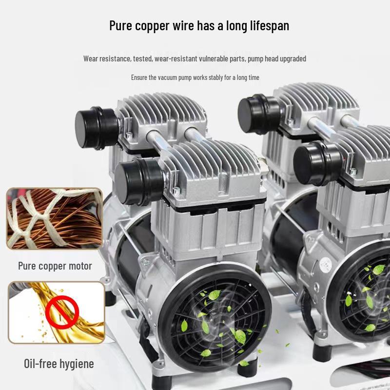 Jinsui 3000W 50L Dual Pump Oil-Free Vacuum Pump GZJ1500B Station