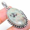 RubyFuchsite Gemstone Handmade 925 Sterling Silver Jewelry Pendant 1.85" B5f63