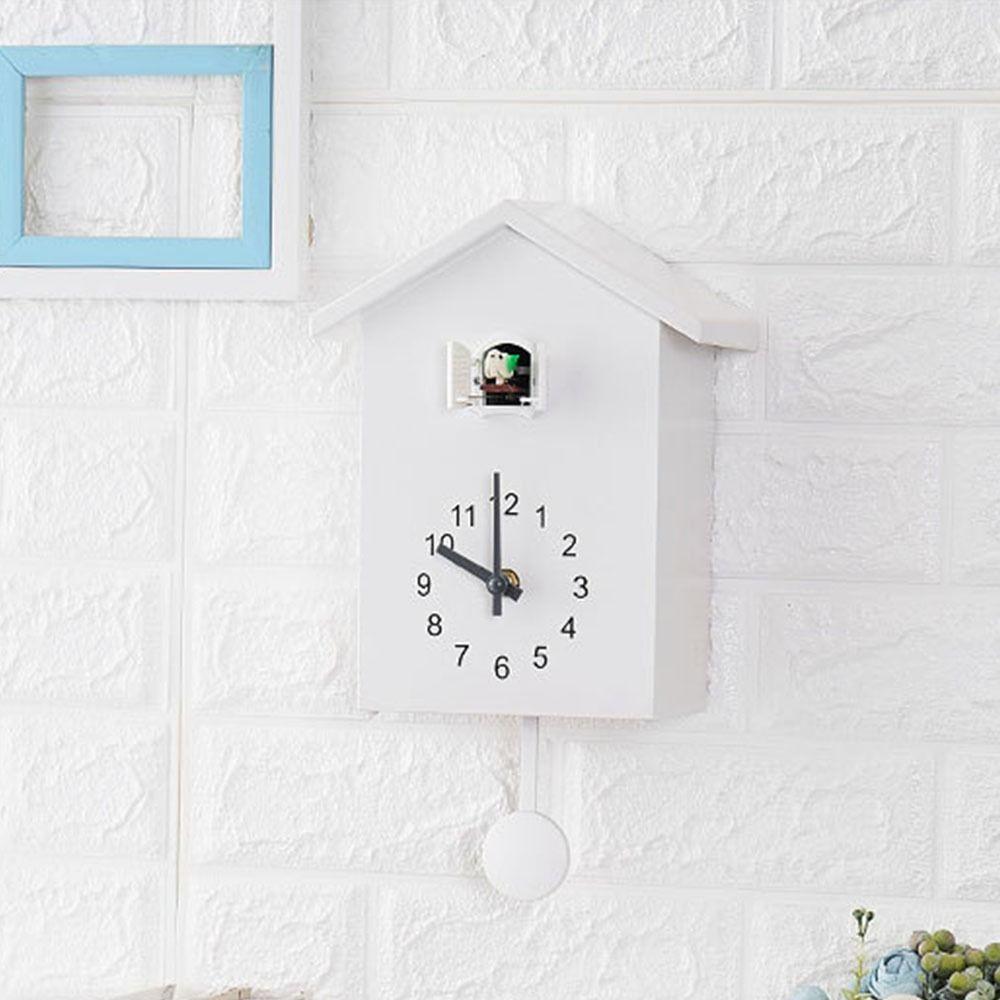 Accurate Bird House Clock House Shape Wall Art Modern Design Cuckoo Chime Garden