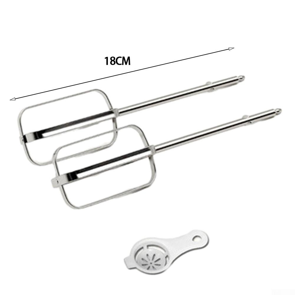 Миксер для взбивания яиц, 17,5 см, 18 см, 21,5 см, 2 шт., ручной, серебристый