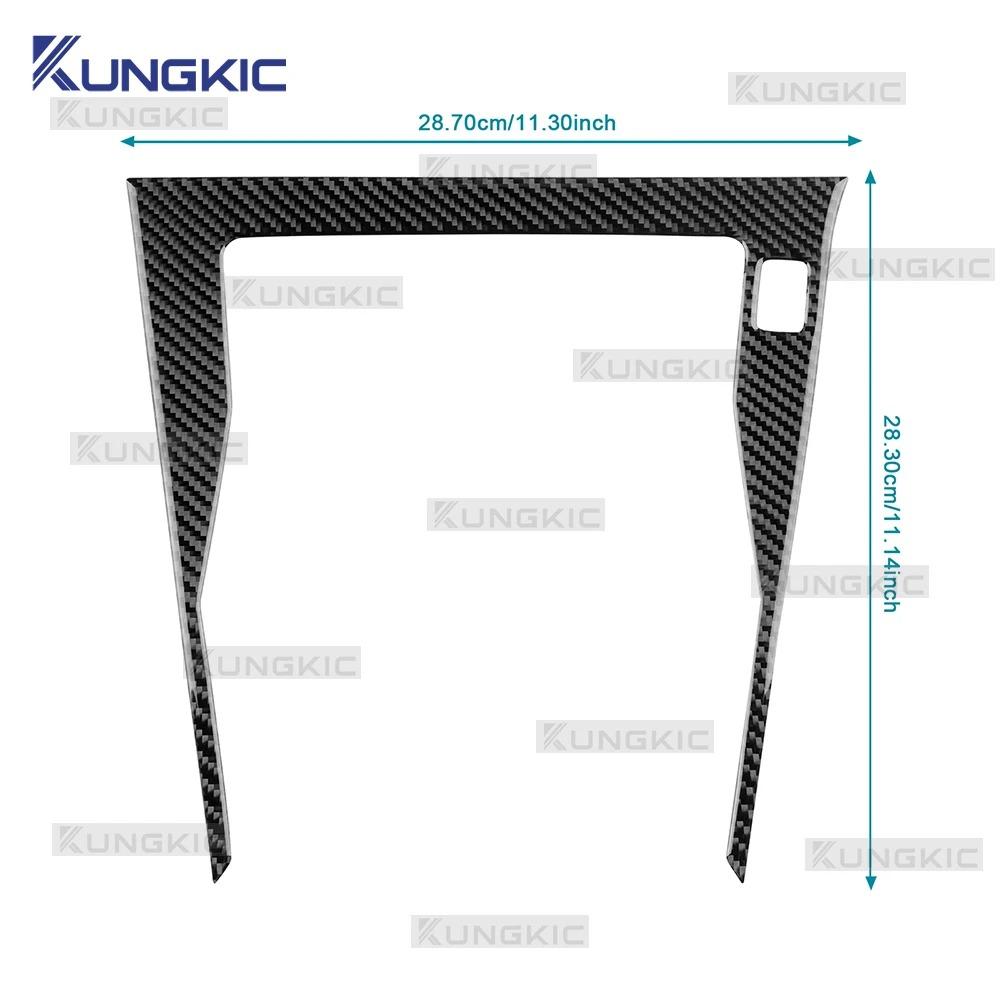 Real Soft Carbon Fiber Sticker LHD RHD For Peugeot 208 e-208 2020 2021 2022 2023 2024 2025 Car Central Control Panel Trim
