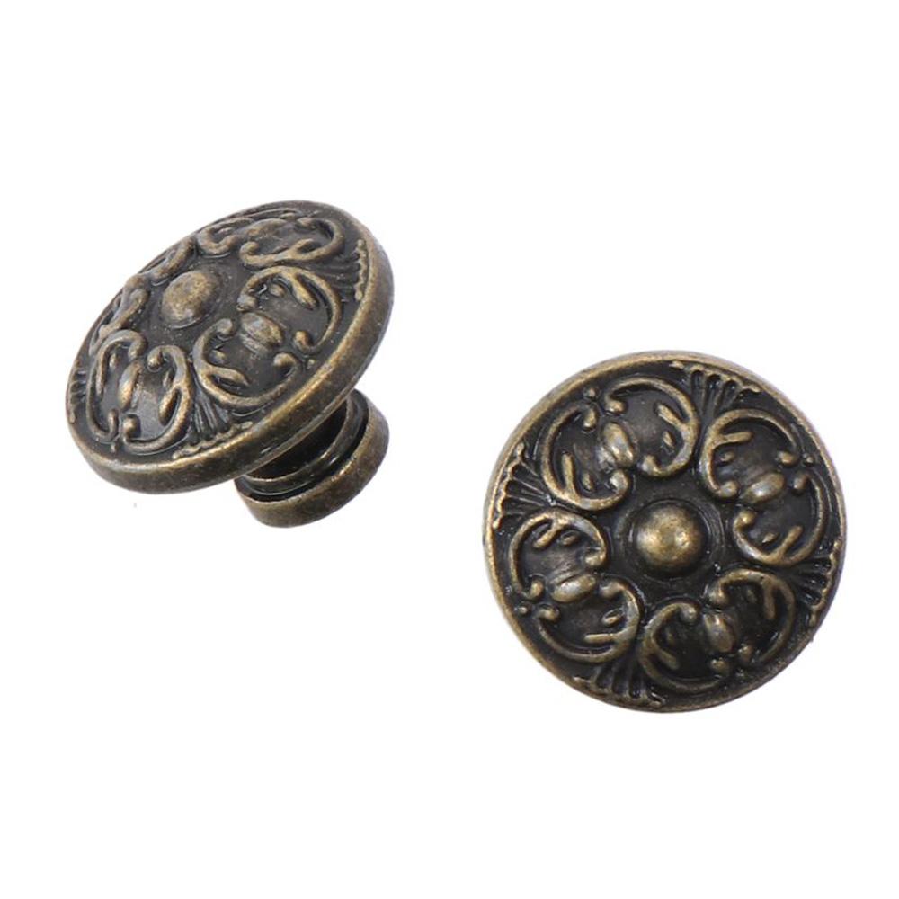 Solid Round Bathroom Pulls Bronze Drawer Pull Cabinet Knobs  for Warehouse, Glass Door& Garden Door