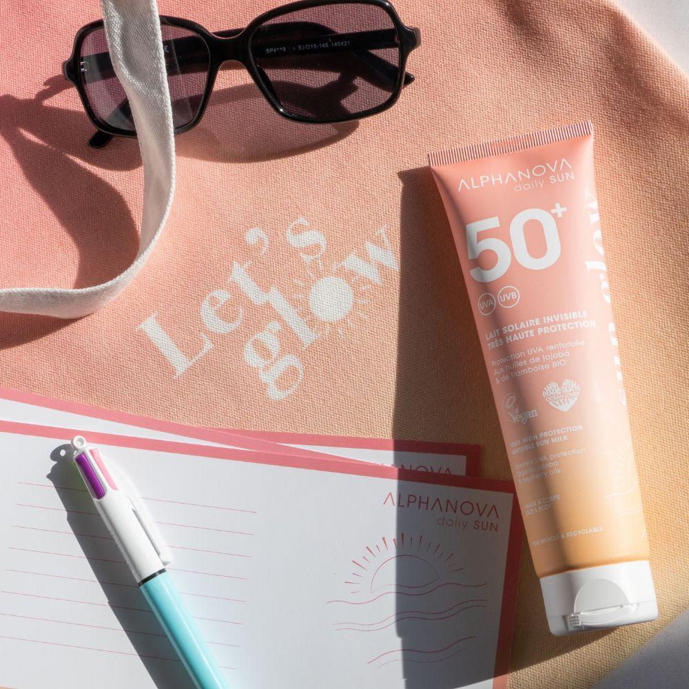 Sunscreen Lotion Spf50+, 150 Alphanova Daily Sun, Glow