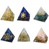 Stunning Orgonite Pyramid Featuring Vibrant Natural Crystal Macadam For Reiki Healing
