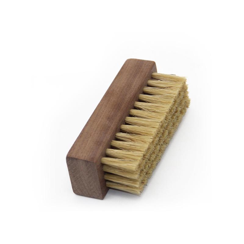 Premium Beech Wood Shoe Brush with Boar Bristles – Gentle Horsehair for Polishing & Dust Removal, Safe for Shoes