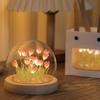 Tulip Night Light Table Lamp, Romantic Tulip Ambient Light, Handmade LED Bedroom Lamp,Simulation Flower Light for Lovers,Friends Birthday Christmas